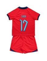 Anglie Bukayo Saka #17 Venkovní dres pro děti MS 2022 Krátký Rukáv (+ trenýrky)